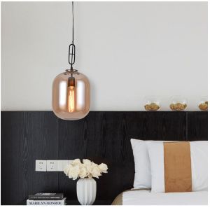 Glass industrial style bar chandelier living room bedroom study wax gourd