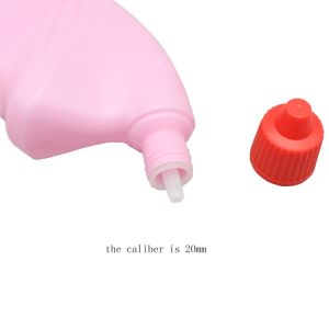 HDPE 500ml Flat Screw Cap Toilet Cleaner Bottle