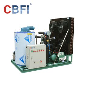 -5 ℃ Germany  Compressor Flake Ice Machine Air / Water Cooling