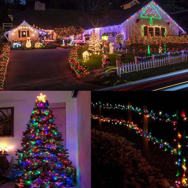 20m Solar Powered Waterproof LED Christmas String Lights For Party Wedding Decoration