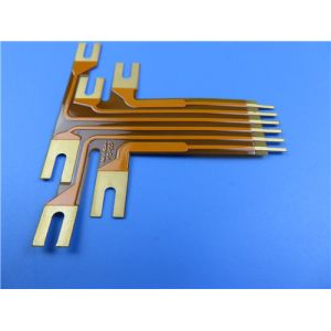 China Single Layer Flexible Printed Circuit on Polyimide with 2oz Copper Yellow Coverlay and Immersion Gold for Capacitive Scr on sale