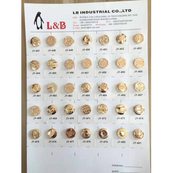 Manufacturer Wholesale Classic antique brass metal Jeans button for jeans