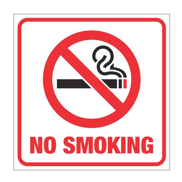 Aluminum Safety Warning Sign For No Smoking