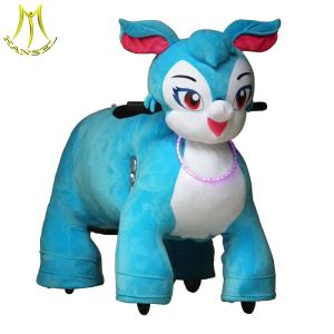 China Hansel ride on plush animals scooter for sale and electric ride on horse motorized animals with stuffed plush animal on sale