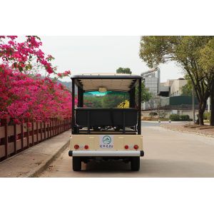 7.5KW Trojan Battery Sightseeing Electric Bus For Tourist Area 11 Passenger