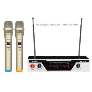 GL-313 two-handheld VHF colorful wireless microphone with screen / micrófono /