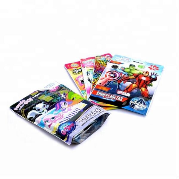 aluminum foil toy packaging full color plastic resealable bags