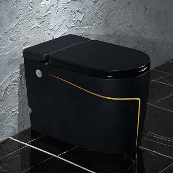 One Piece Black Smart Intelligent Toilet Sanitary Ware 615*360*455mm