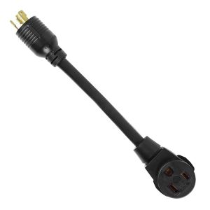 PVC Jacket NEMA L6-30P to 6-50R Connector 30Amp to 50Amp STW 10AWG 250V 1.5FT