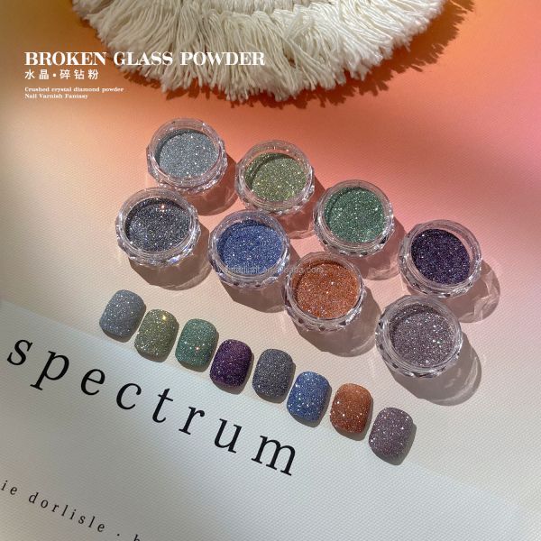 8 Colors Super Glitter Crystal Tiny Diamond Powder Nail Art Decoration Accessory