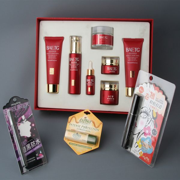 Custom White PVC Flocking Box MOQ 10000 PCs for Customized Packaging of Skin Care Set