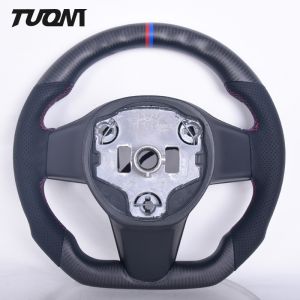 Black Tesla Carbon Fiber Steering Wheel High Heat Resistance Durability
