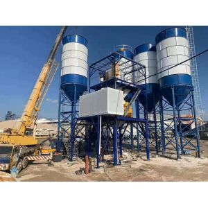 ISO90001 180CBM/H Concrete Batching Plant Twin Shaft Foundation Free