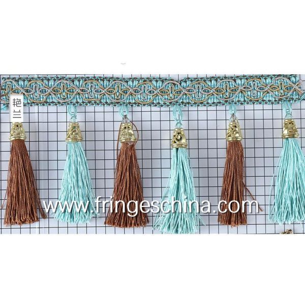 Handmade fashionable chain beads lace tassels fringes for curtain/sofa/pillow decoration