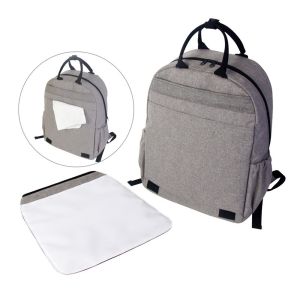 Custom Photo Sublimation Backpack Diaper Bag Multifunction Travel Baby Changing