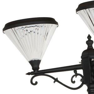 SMD3528Aluminum Outdoor Garden Solar Light Black Integrated IP65 Optically