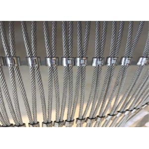 Durable Ferruled Stainless Steel Rope Mesh / Flexible Animal Enclosure Netting