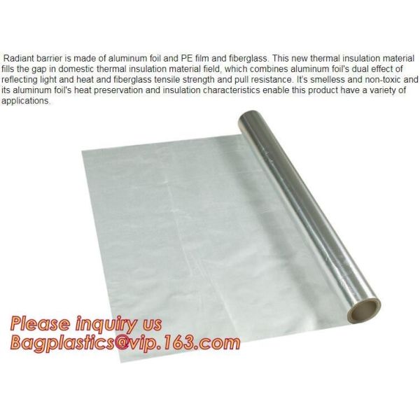 Buy Aluminium laminated foil woven cloth vapor barrier lowes thermal insulation,foil fiberglass cloth,roof sarking,EPE,XPE at wholesale prices