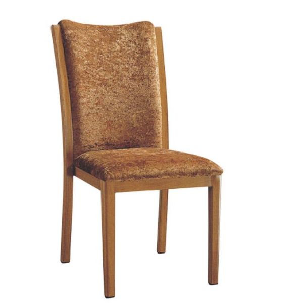 YALEESON Stackable Light Coffee Upholstery Dining Chair for Restaurant