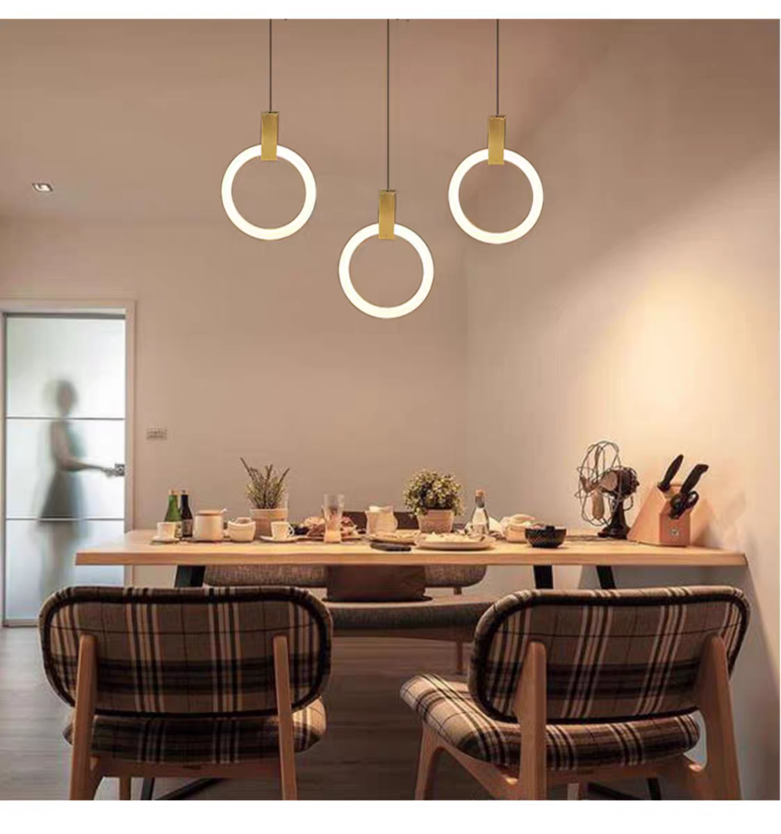 Stair Loft Apartment Duplex Chandeliers Light With Modern Simple Pick For Villa Ring Long Chandeliers 10KG Gold/Custom Design