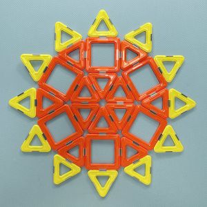 Quality Plants Themed Magnetic Childrens Blocks Toys Sun Shapes Creativity Learning for sale