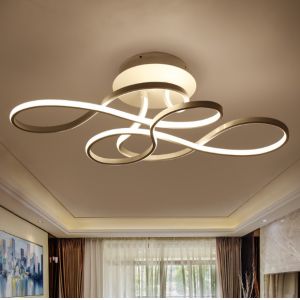 Intelligent Dimming Bedroom 4500K Black Modern Ceiling Light