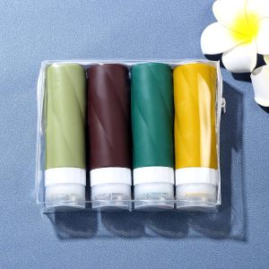 Braid Shape Refill Squeeze Silicone Travel Bottles 90ml For Toiletries