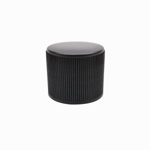 Striped Edge Black Plastic Screw Covers 18MM Inner Diameter