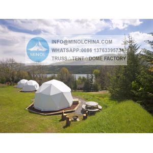 Quality Hot Galvanized Geodesic Dome Camping Tents 0.5kn/Sqm Windloads for sale