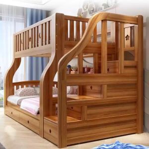 Lovely Children Wood Double Bunk Bed