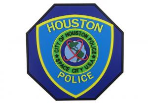 Quality Special Shape Houston Police 2D PVC Coaster, Custom Drink Coasters for sale
