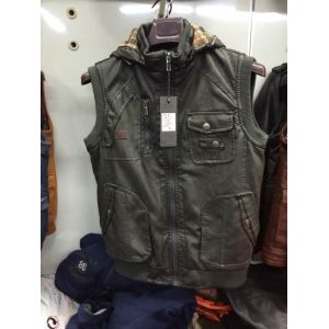 MP-1517  Men's PU vest jacket coat