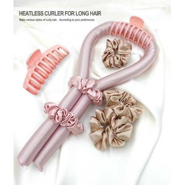 Portable Heatless Curling Rod Headband Silk Customized Size For Women