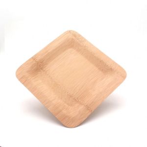 7'' 8'' 10'' Rustic Round Bamboo Compostable Plates Disposable