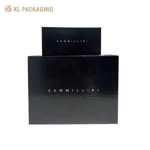 XL Packaging Custom Luxury Boxes Black Magnetic Closure Rigid Boxes Cardboard