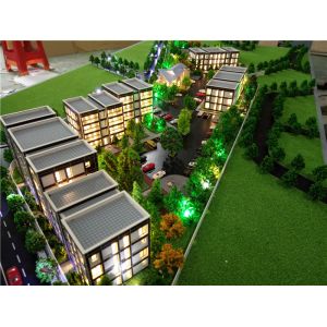 London residential house scale physical 3d model with led lighting