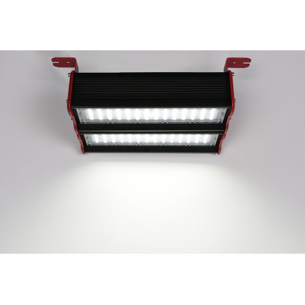 Red Black Industrial Outdoor Led Flood Lights 100 Watt 50000h 120 - 130lm/W