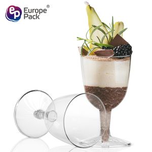 China Hot selling 5oz transparent disposable goblet plastic cocktail cups on sale