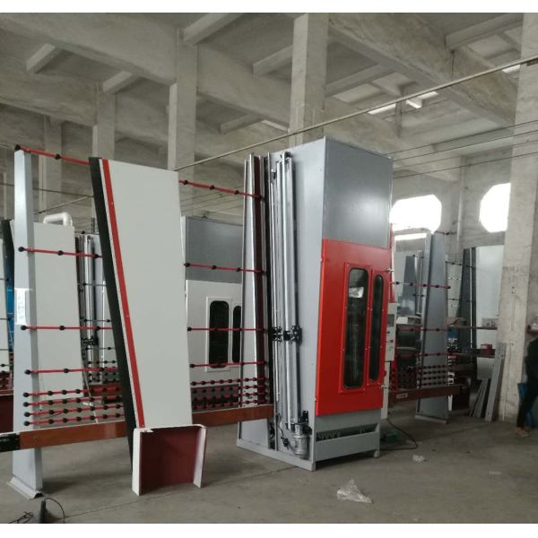 Vertical Structure Mirror Surface Glass Coating Sandblasting Machine for