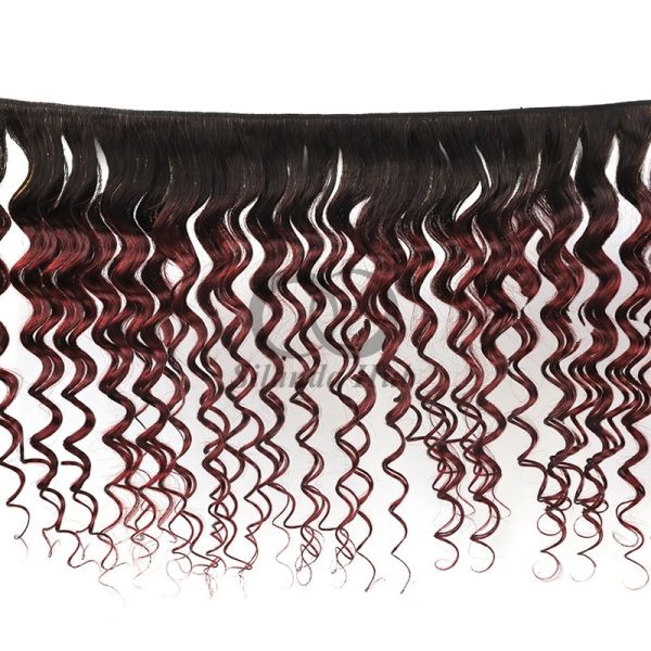 #T1B/99J Deep Wave Remy Human Hair Bundles Sew In Weave Bundles Brazilian Bundle Deals