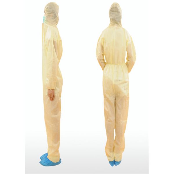 Buy Latex Free Disposable Coverall Suit , Disposable Jumpsuits With Hood at wholesale prices