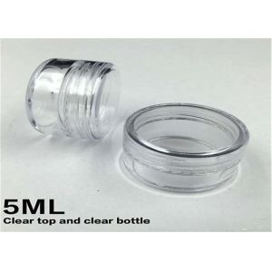 Smooth 5ml Acrylic Concentrate Containers , Screw Top Plastic Concentrate