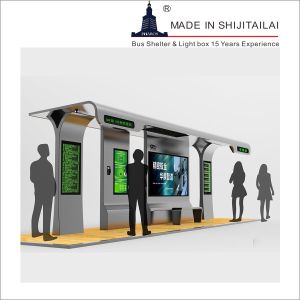 Quality Passagers Waiting L8700mm 2500nit Solar Bus Stop for sale