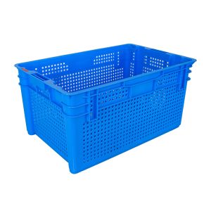 640x415x305mm Customized Color PP Plastic Nestable Crate for Logistic Turnover