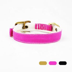 C505 Wholesale Adjustable Canvas Cotton Waterproof Pet Dog Training Collar