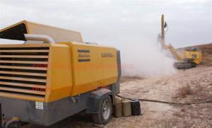 Quality Rock Drilling Atlas Copco Portable Screw Air Compressor Diesel Engine Powered for sale