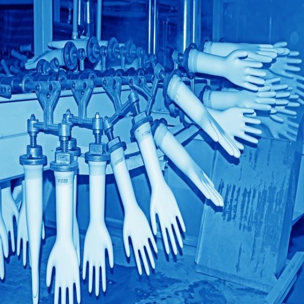Buy Small Nitrile Glove Manufacturing Machine Rubber Latex Surgical Glove Production Line 3kw at wholesale prices