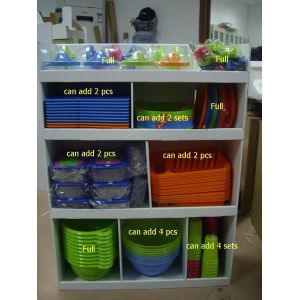 Quality Custom Cardboard display stand with green material 4C printing supplier for sale