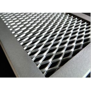 Aluminum Expanded Metal Mesh For Cladding , Frame Expanded Metal Screen Facade
