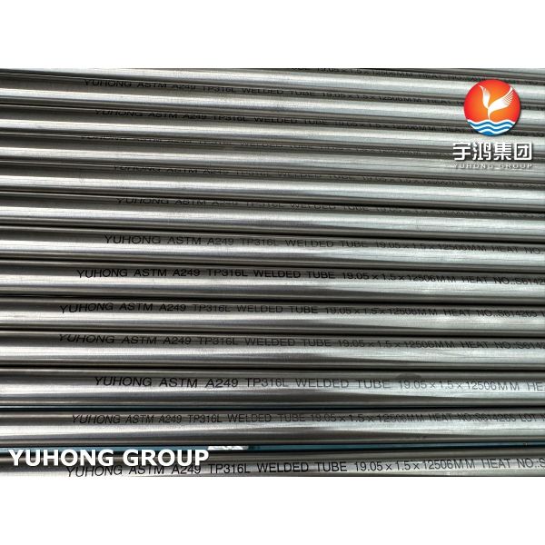 ASTM A249 TP316L Welded Stainless Steel Tubes For Heat Exchanger